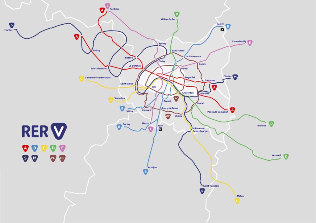 Carte du RER V